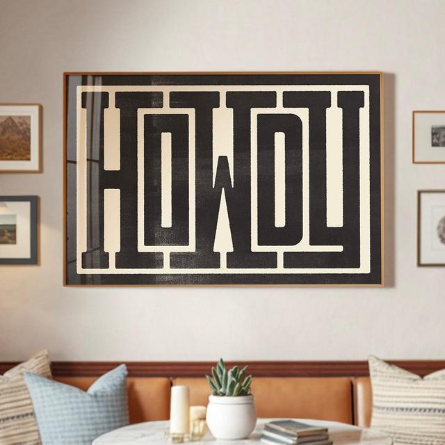 Howdy Typography Art Print, Western Decor, Southwestern Wall Art, Modern Design Poster, Southern Home Art, Type Design, Ranch Wall Decor