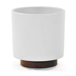 Case Study Planter with Plinth - White
