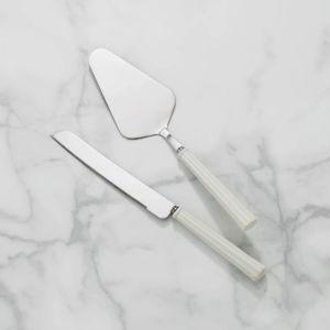 Lenox French Perle Scallop 2-Piece Dessert Set