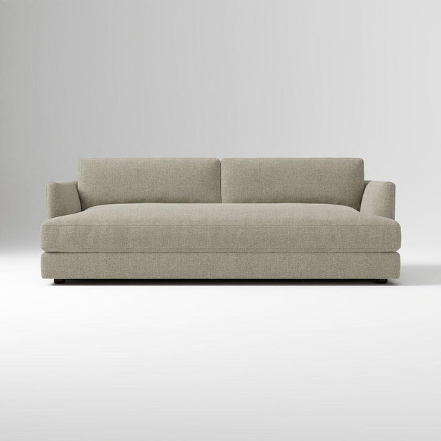 Haven 82" Bench Cushion Sofa, Standard Depth, Distressed Velvet, Dune