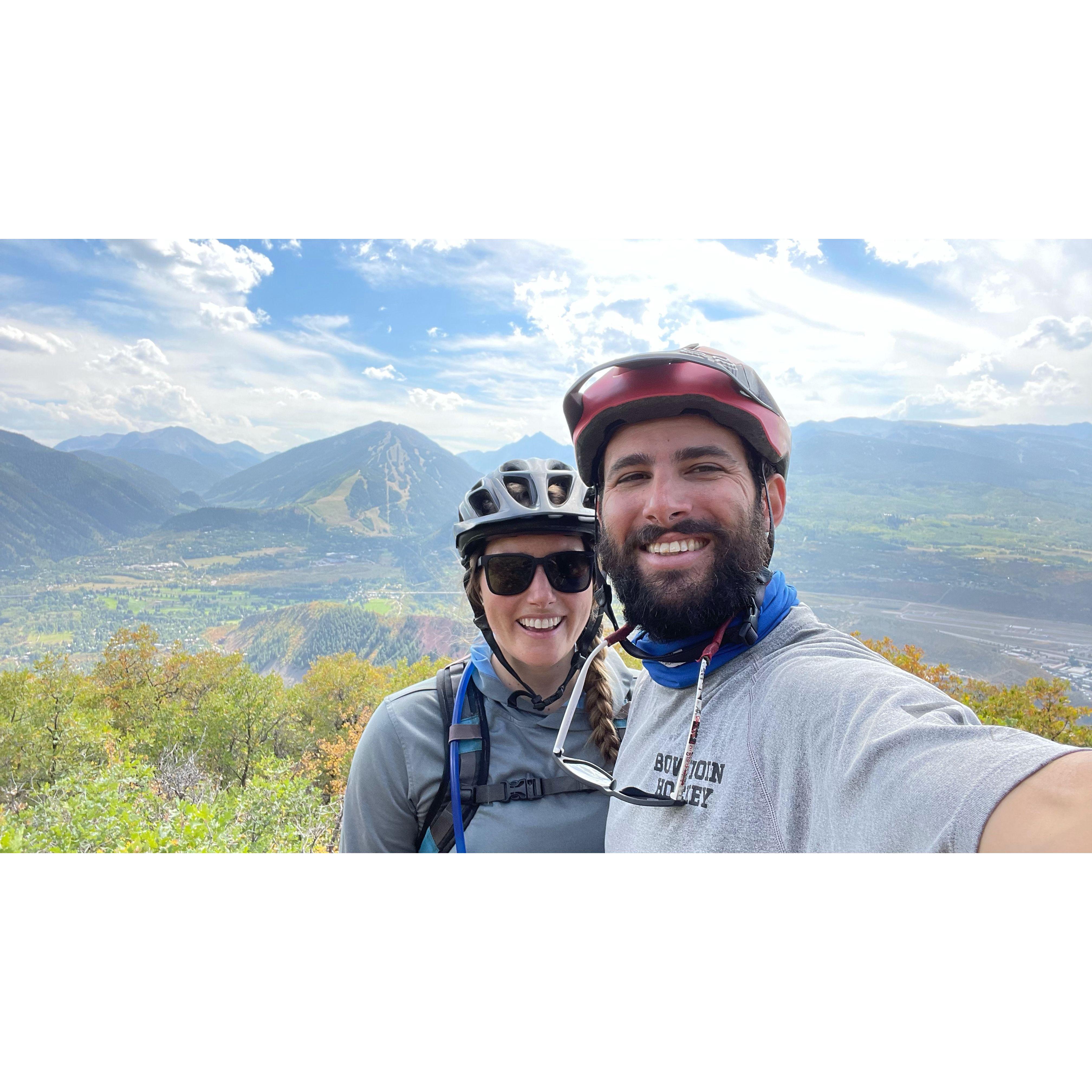 One of our first mountain bike rides in Aspen
