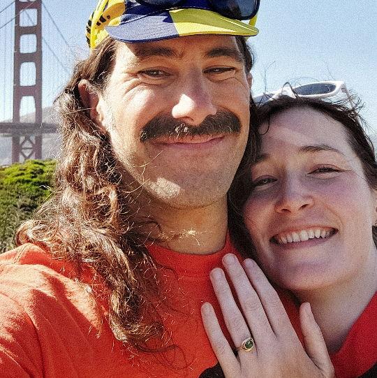When he proposed at the end of an 80 mile bike ride!