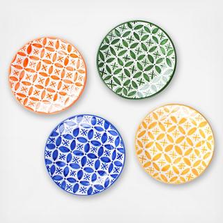 Assorted Colors Fez Side Plate, Set of 4