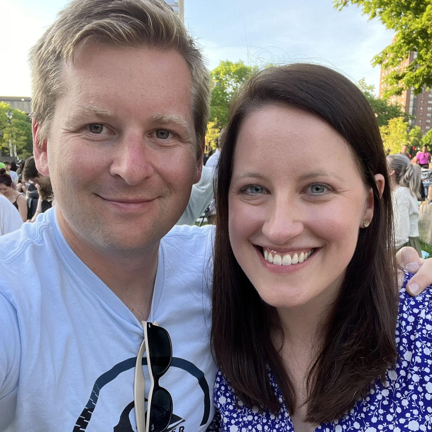 Our first picture together :). Jazz in the Park