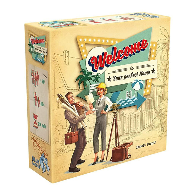 Welcome to... Your Perfect Home Board Game | City Building Strategy Game | Narrative Adventure Game for Adults and Kids | Ages 10+ | 1-6 Players | Avg. Playtime 25 Minutes | Made by Blue Cocker Games