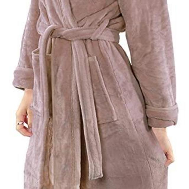 NY Threads Womens Fleece Bathrobe - Shawl Collar Soft Plush Robe Spa Robe