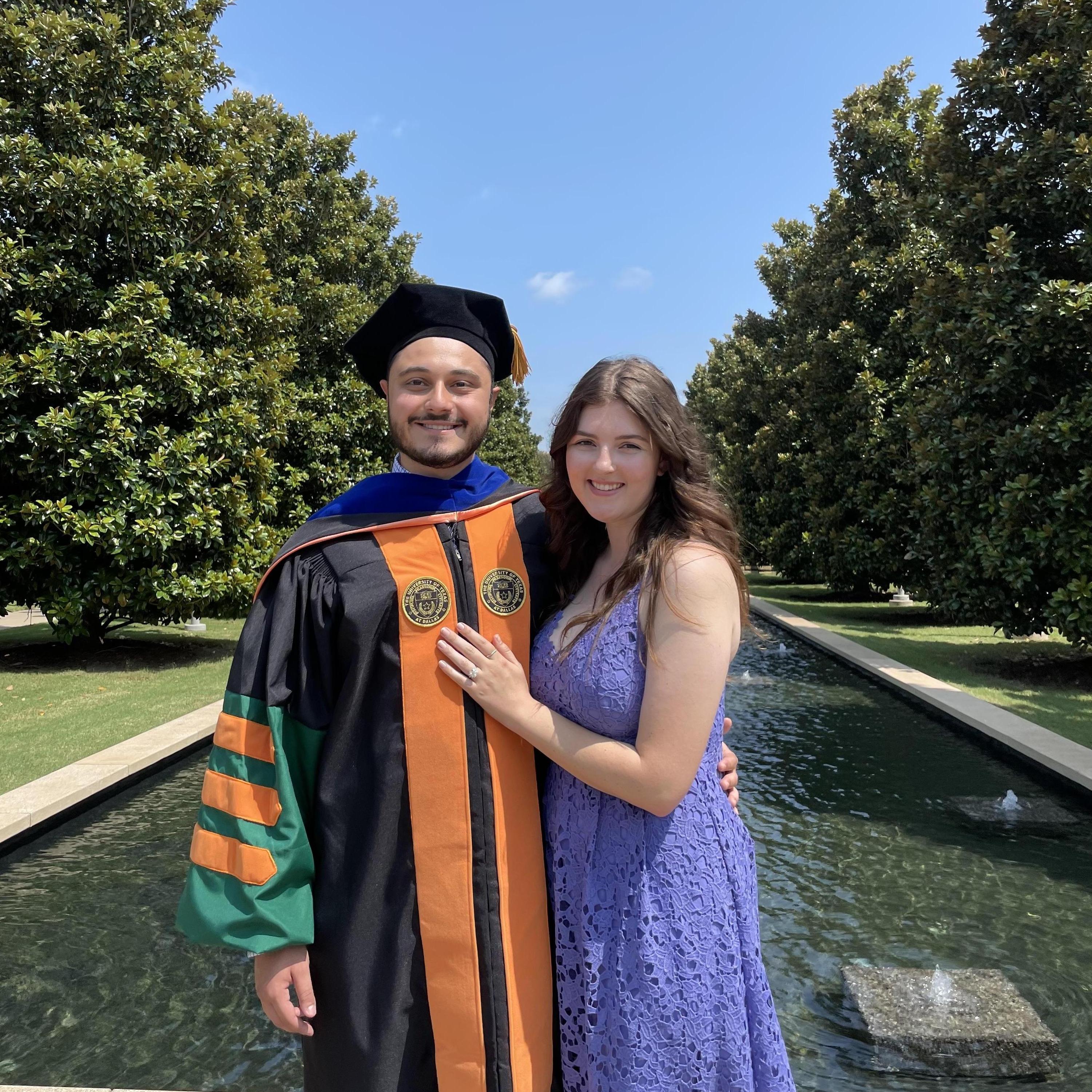 Finally celebrating Rashed's doctoral hooding ceremony after it was delayed because of COVID-19! Congratulations to Dr. Rihani!