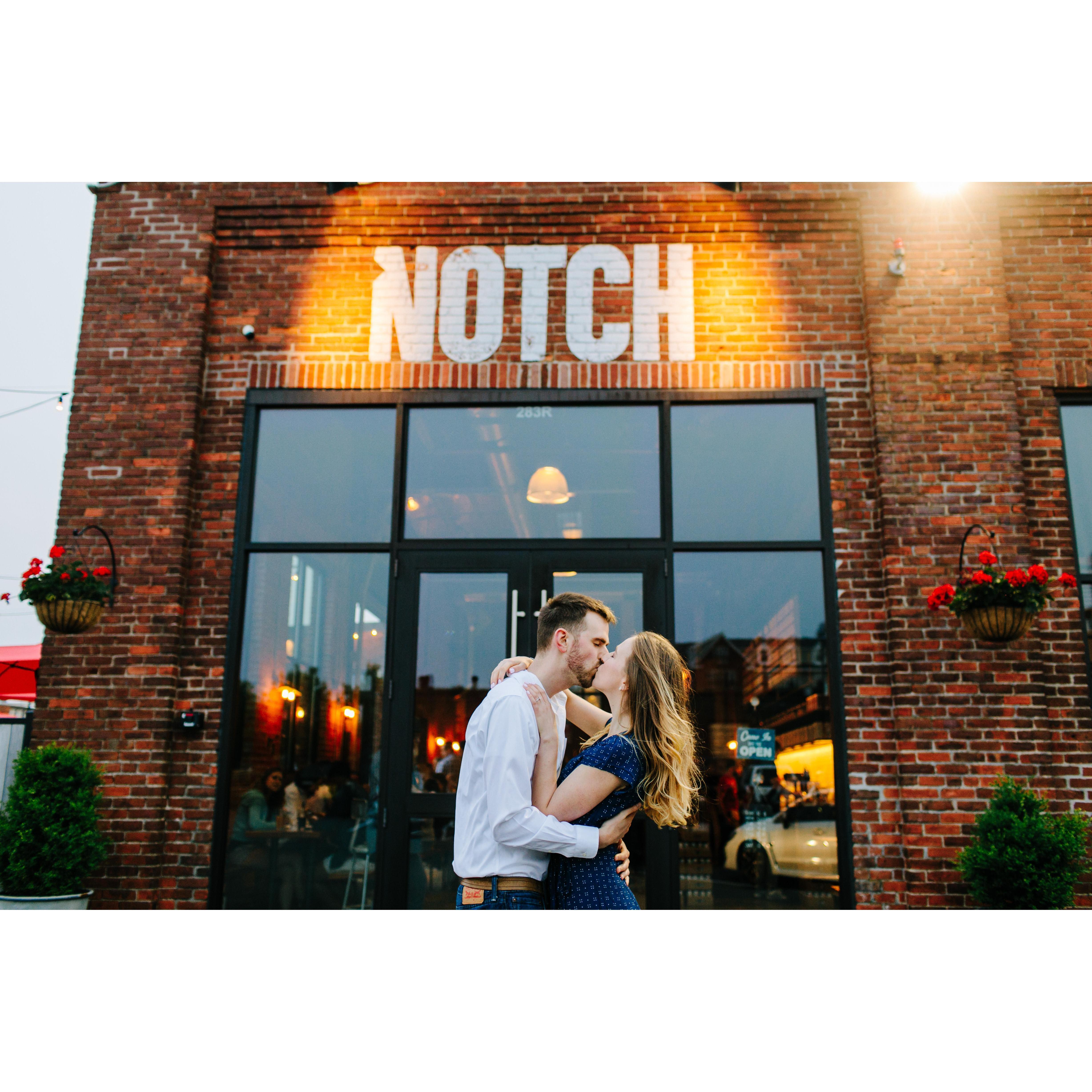 Notch is one of our favorite local breweries, and where we first said "I love you"