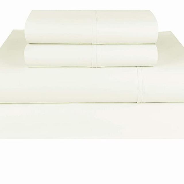 Threadmill Home Linen 1000 Thread Count 100% Certified American Grown Supima ELS Cotton Sheets, Super Luxury 4-Piece King Sheet Sets, Fits Deep Pocket Mattress, Ivory