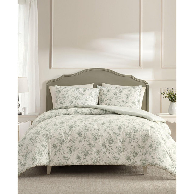 Laura Ashley Walled Garden 3-Pc. Comforter Set, King
