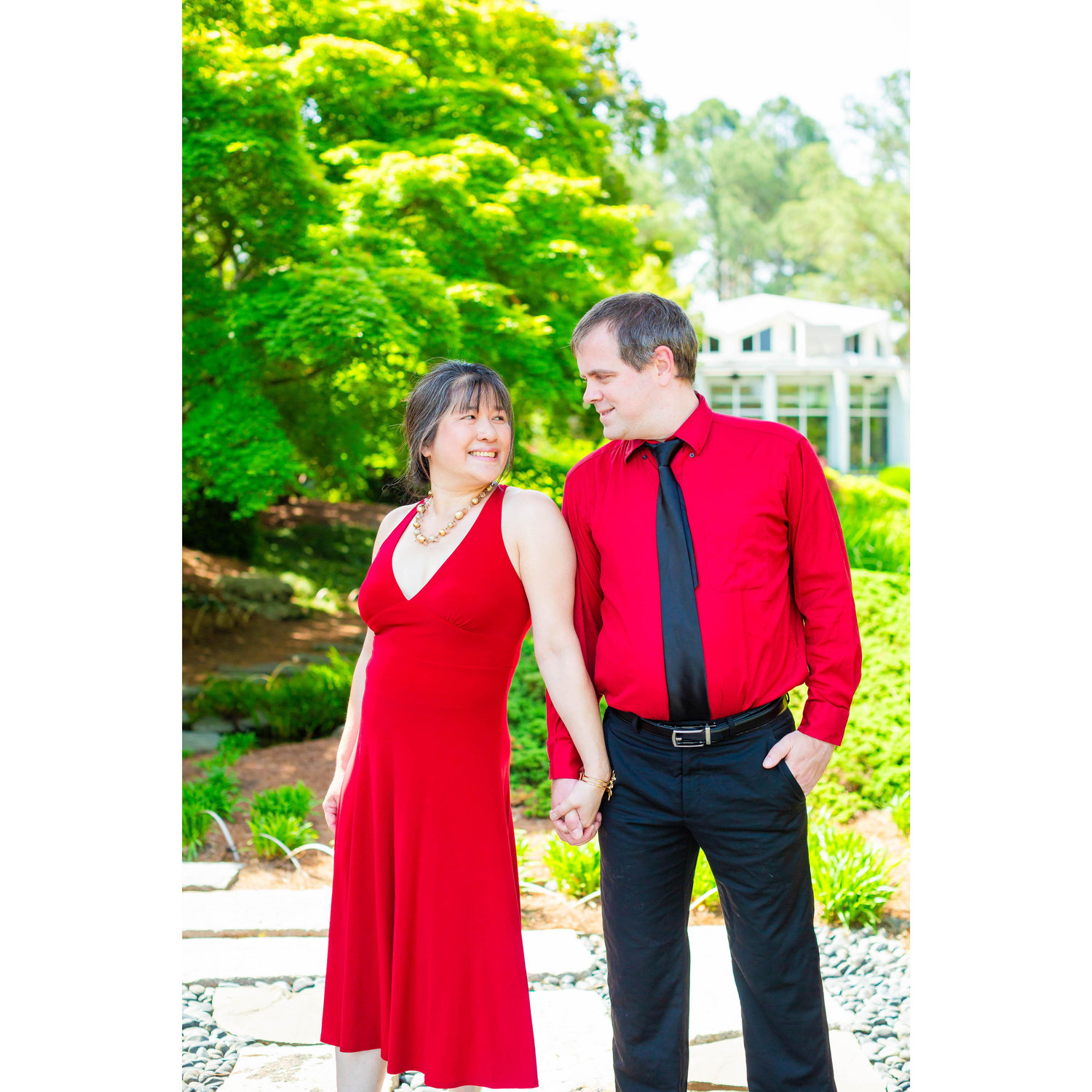 Engagement photos, May 2025. Norfolk Botanical Gardens