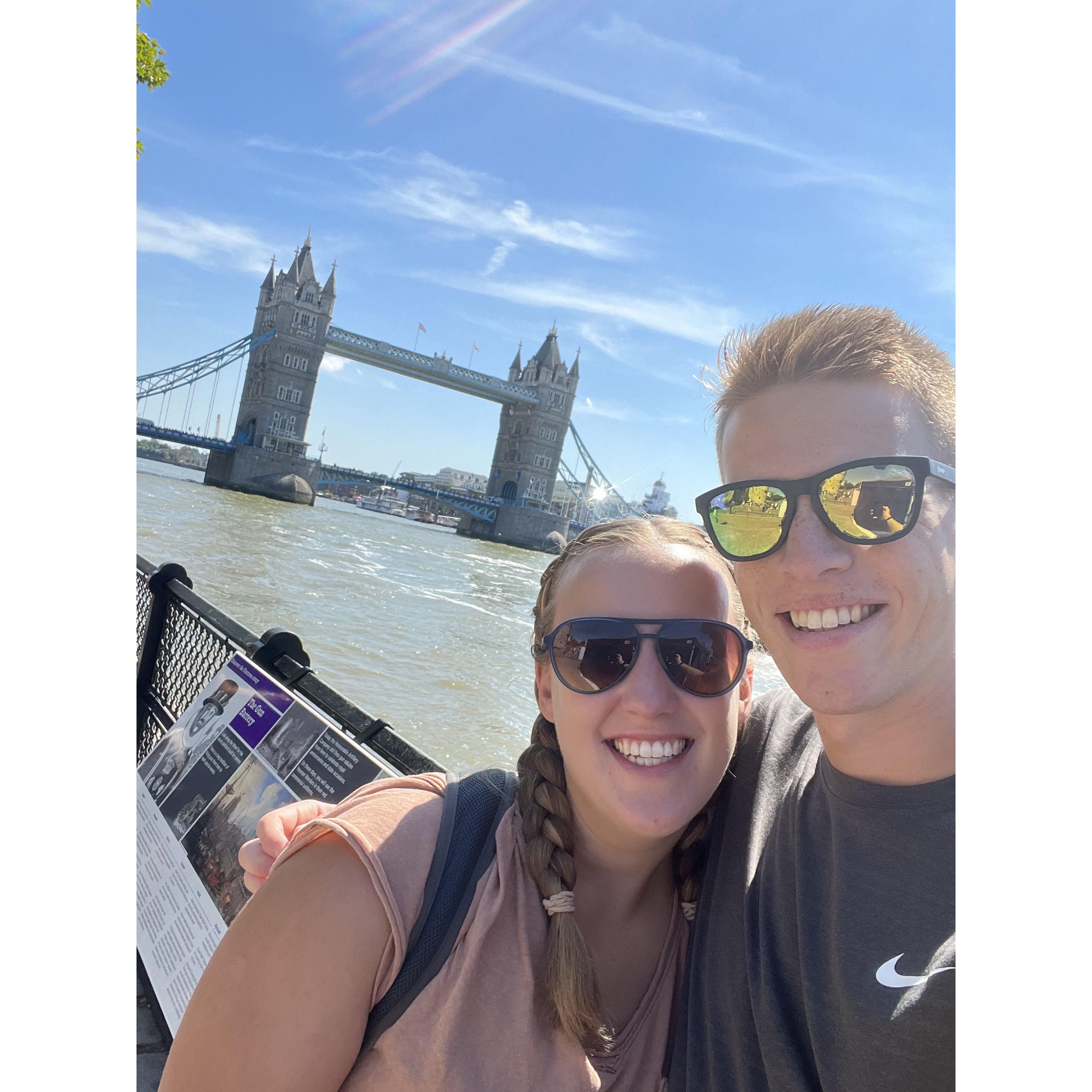 Our first international trip together in London