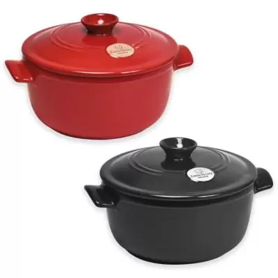 Emile Henry 5.5 qt. Round Covered Casserole in Burgundy