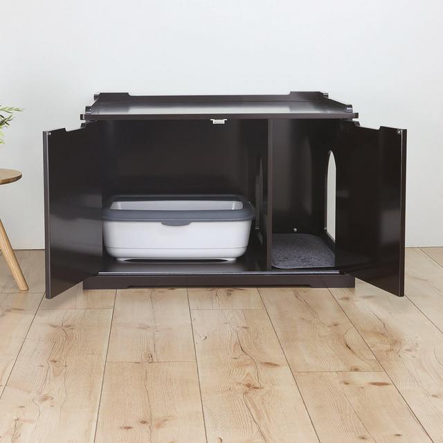 Trixie Wooden Pet House Brown Litter Box, 29.5" L X 20" W X 20.75" H