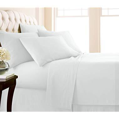 Southshore Fine Living, Inc. Vilano Springs - Premium Collection 6-Piece, 21 Inch Extra-Deep Pocket Sheet Sets, Bright White, King