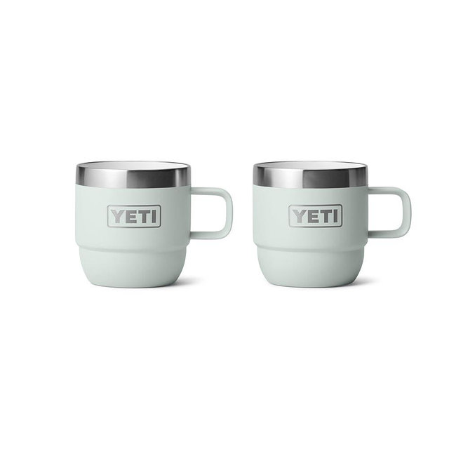 YETI Rambler 6 oz Stackable Mug, Stainless Steel, Vacuum Insulated Espresso/Coffee Mug, 2 Pack