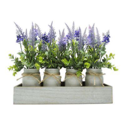 Bee & Willow™ Home Lavender in Jars Centerpiece (Set of 4)