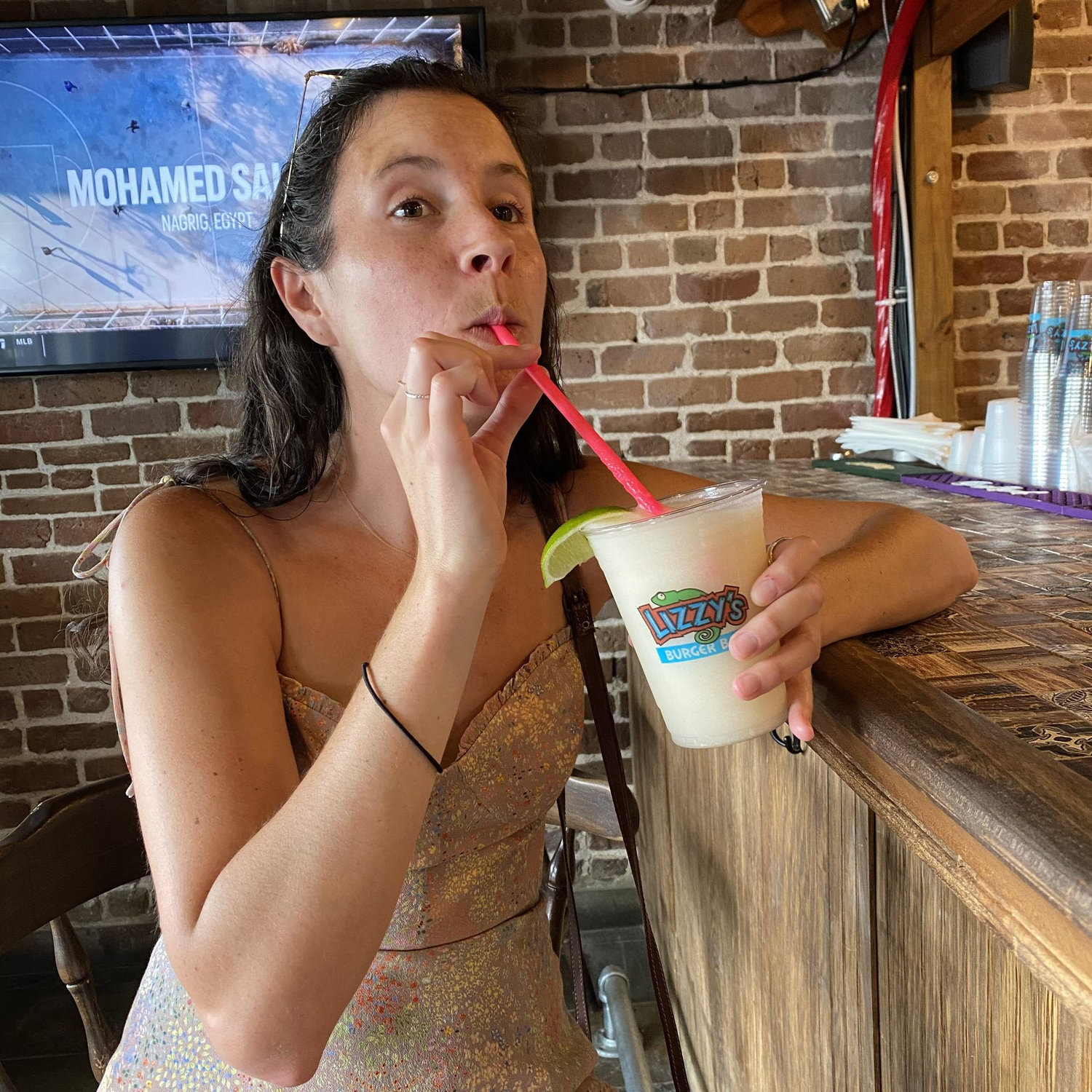 Visiting Lizzy's in Savannah.