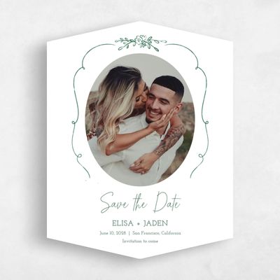 Green Diamond Wedding Save the Date - Finley Photo