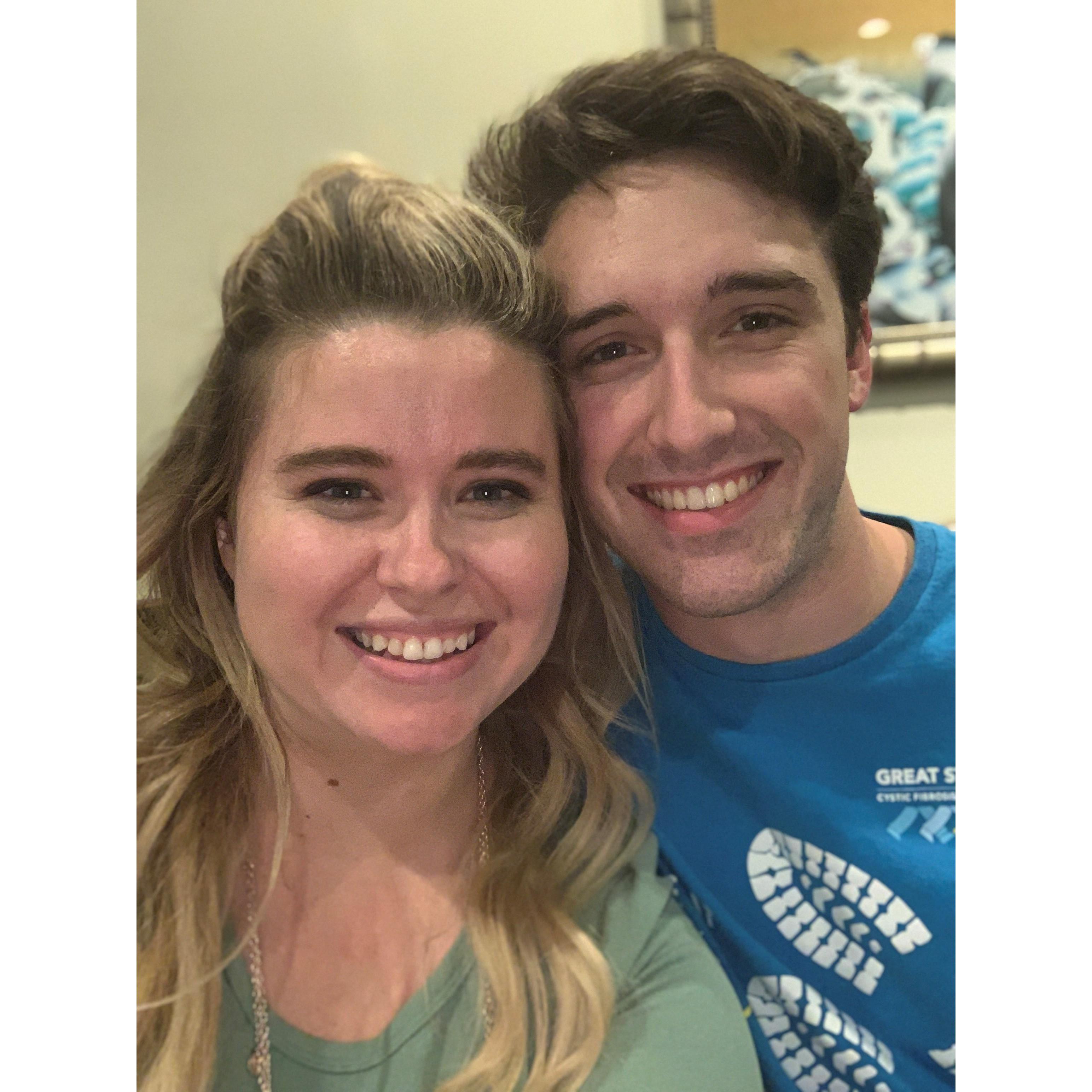 Little did Sasha know John had just asked her parents to marry her the day before this date night.