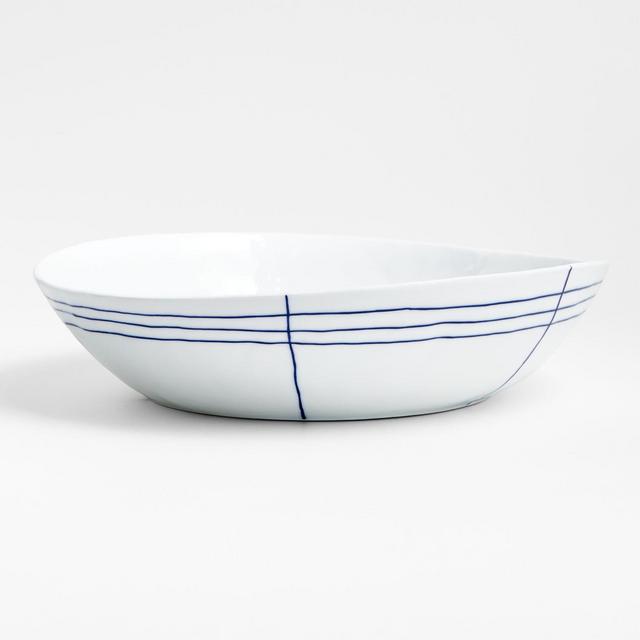 Mercer Stripe Low Serve Bowl