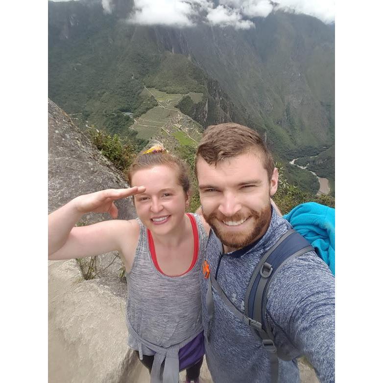 At the summit of Huayna Picchu