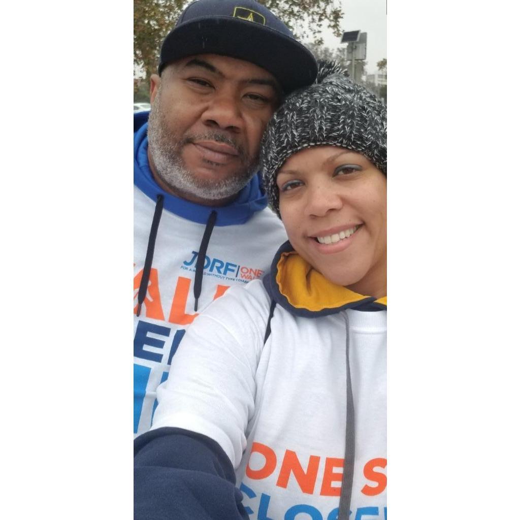 11/2018- JRDF walk. Our first walk for a charity together. It was so cold that morning. Had to stay bundled up.