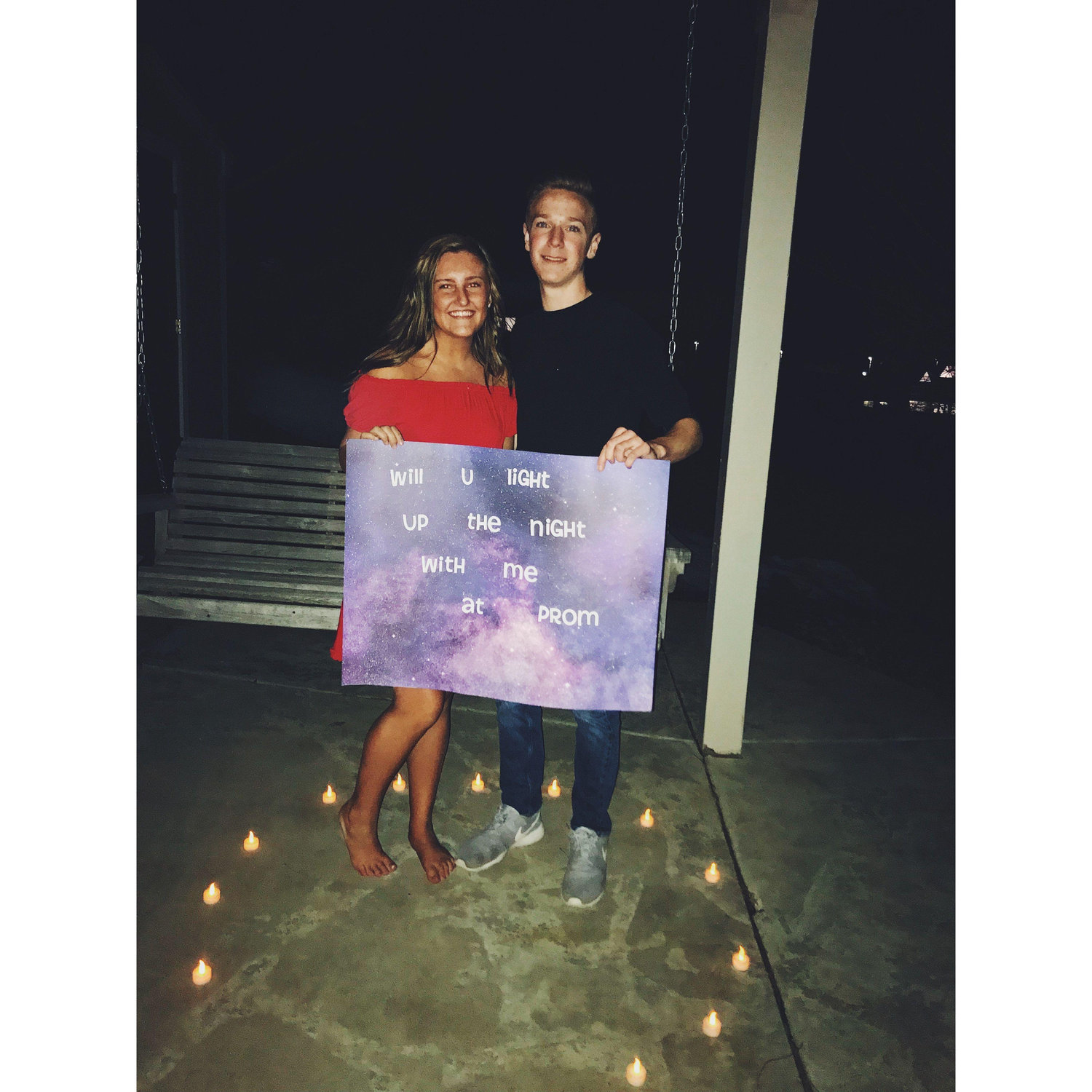 Luke asking Porshea to his CV prom 2019