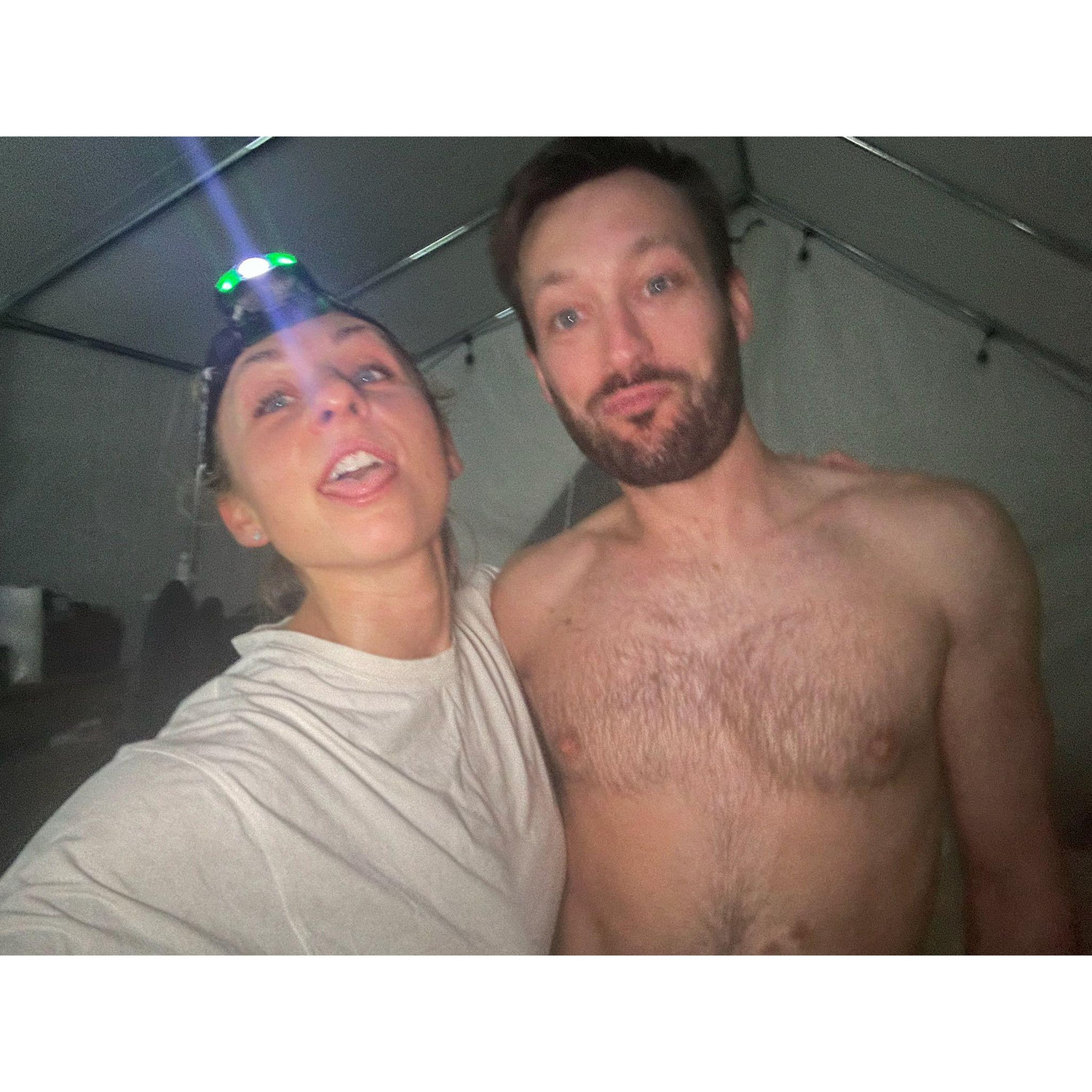 “Glamping” trip… but mice broke into our tent. It was messed up.