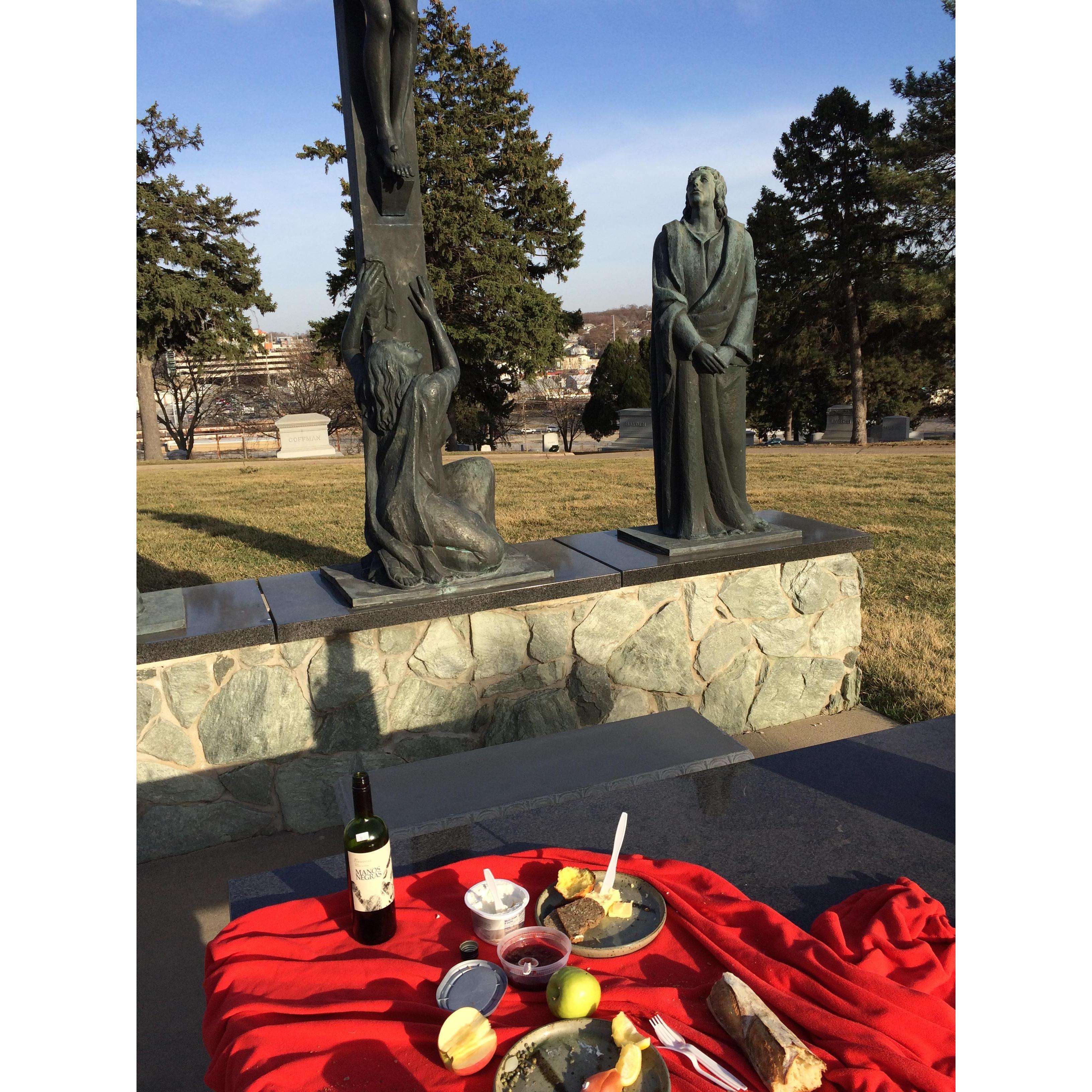 First date graveyard picnic.