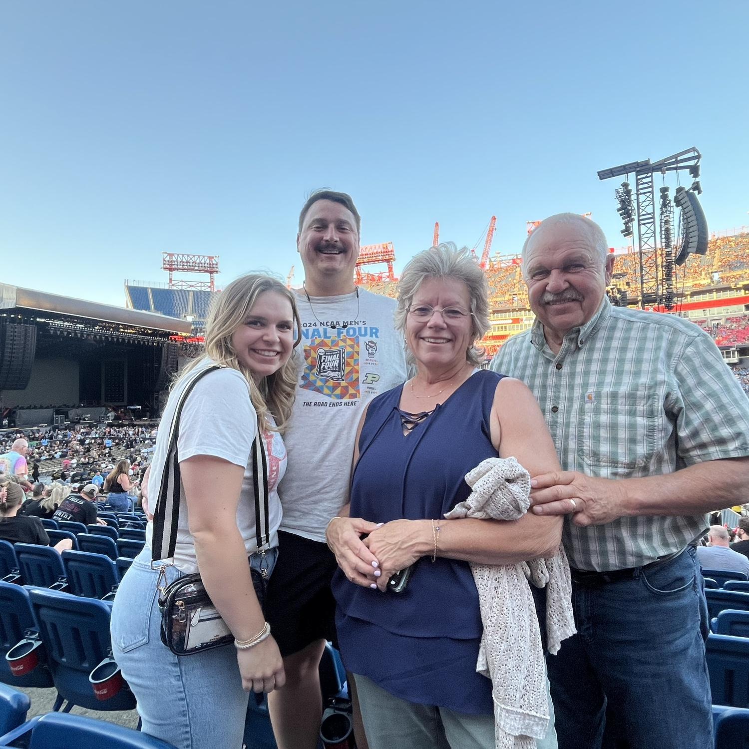 Summer 2025 | Lydia’s parents, Wes & Peggy, flew out to Nashville for the AC/DC concert!