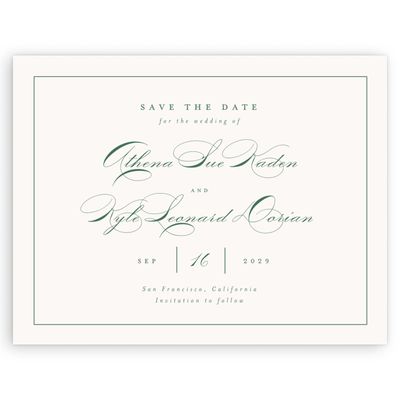 Hunter, Green Wedding Digital Save the Date - Perseus Landscape