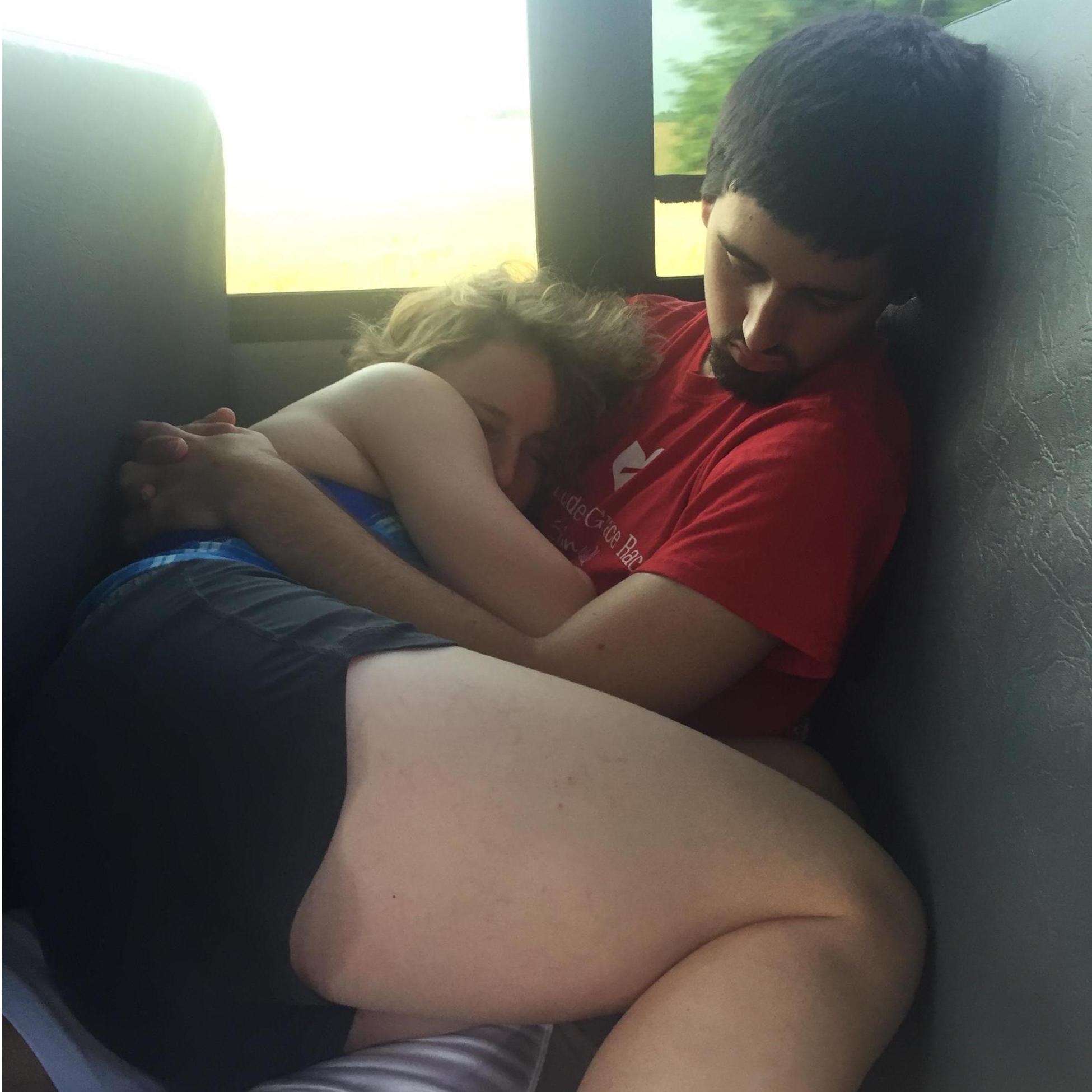 Bus Napping: Position #3
(Courtesy of Raquel Freese!)