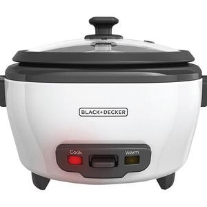 Spectrum Brands - BLACK+DECKER RC506 6-Cup Cooked/3-Cup Uncooked Rice Cooker and Food Steamer, White