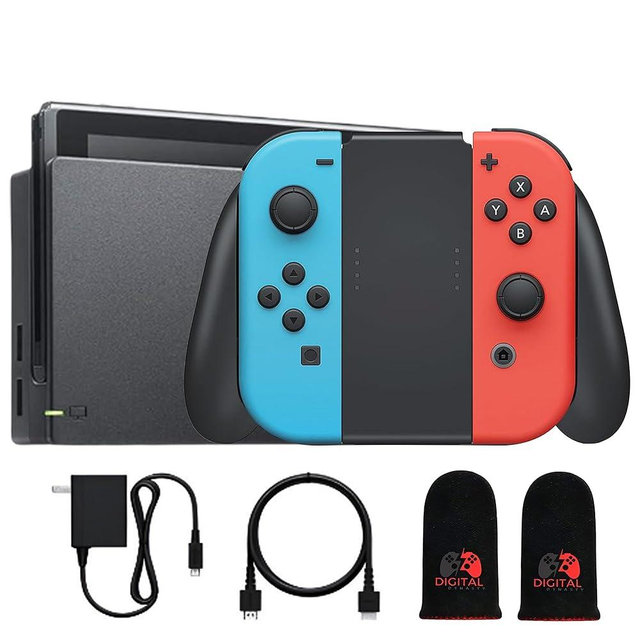 Digital Dynasty Nintendo Switch with Neon Blue and Neon Red Joy‑Con V2 (Red & Blue Switch)