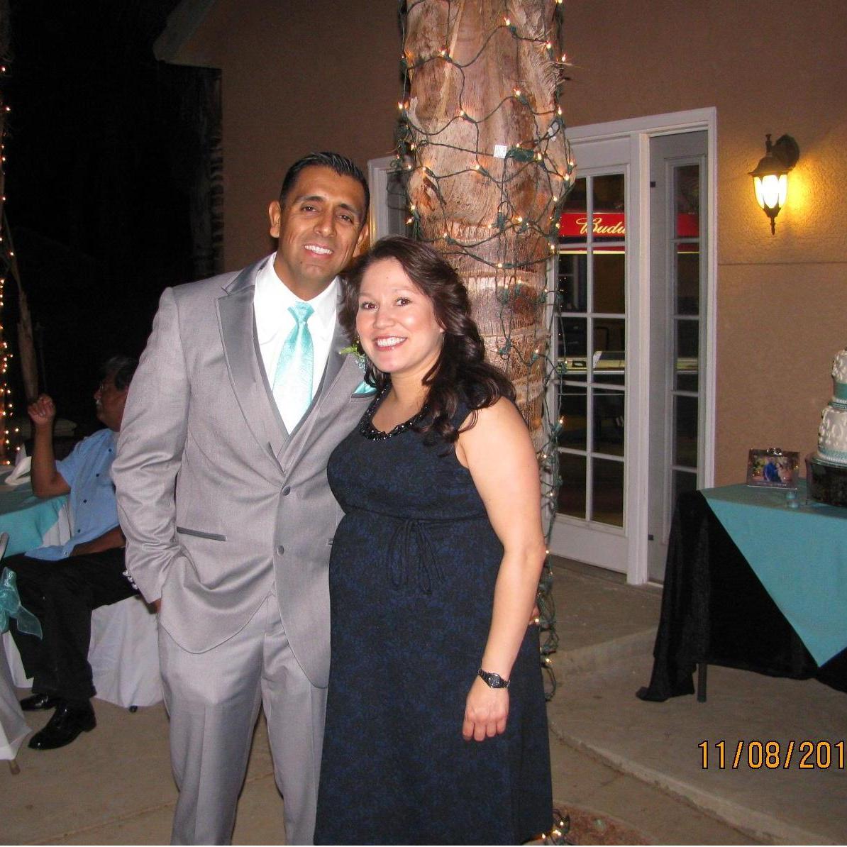 Cedrick and Celia's wedding 
7 months pregnant