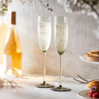 Quinn Optic Flute Glass, Set of 2
