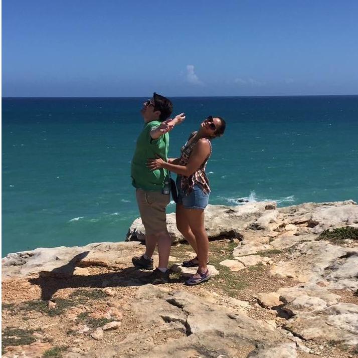 Enjoying Puerto Rico.