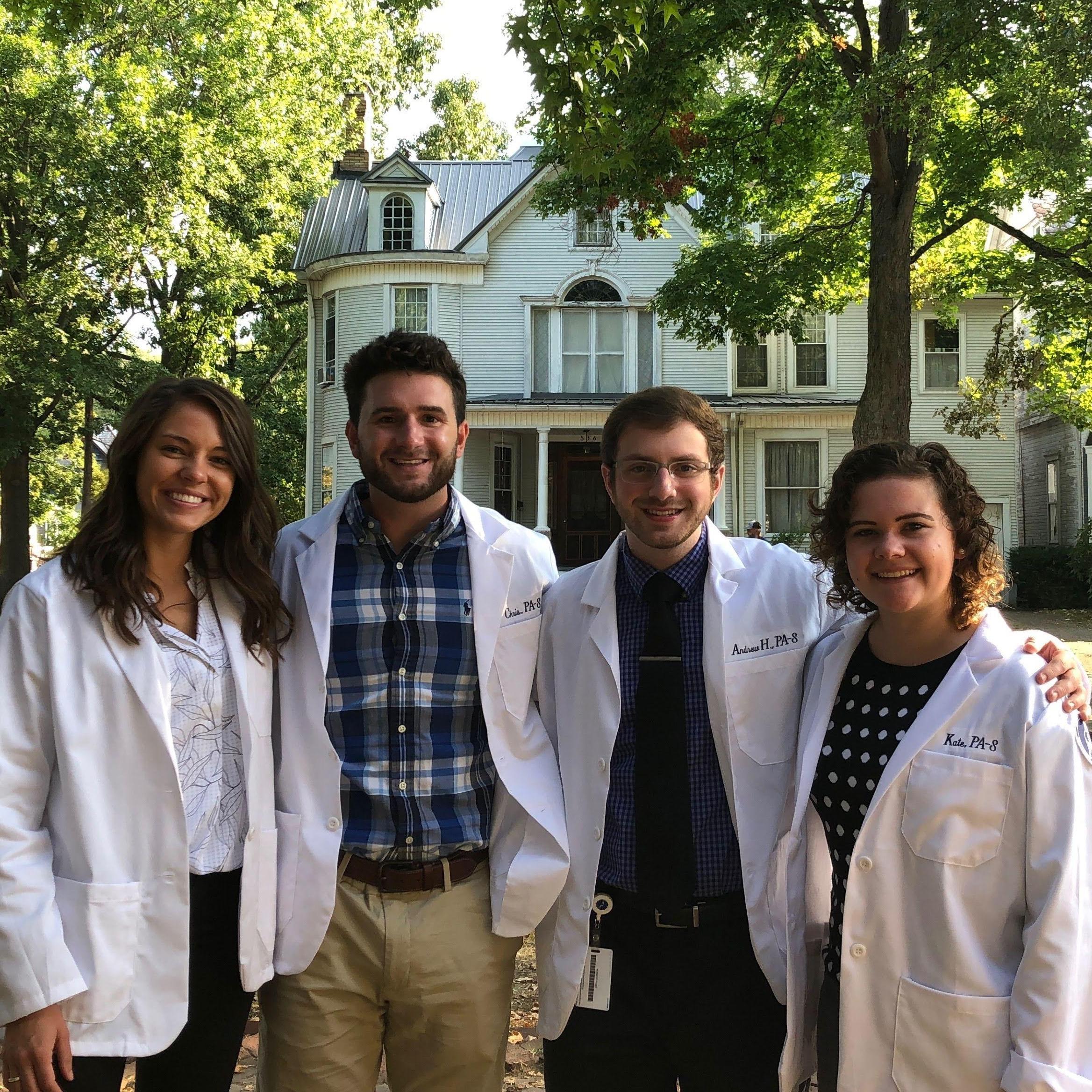 The first day we got to wear our white coats with our PA friends!