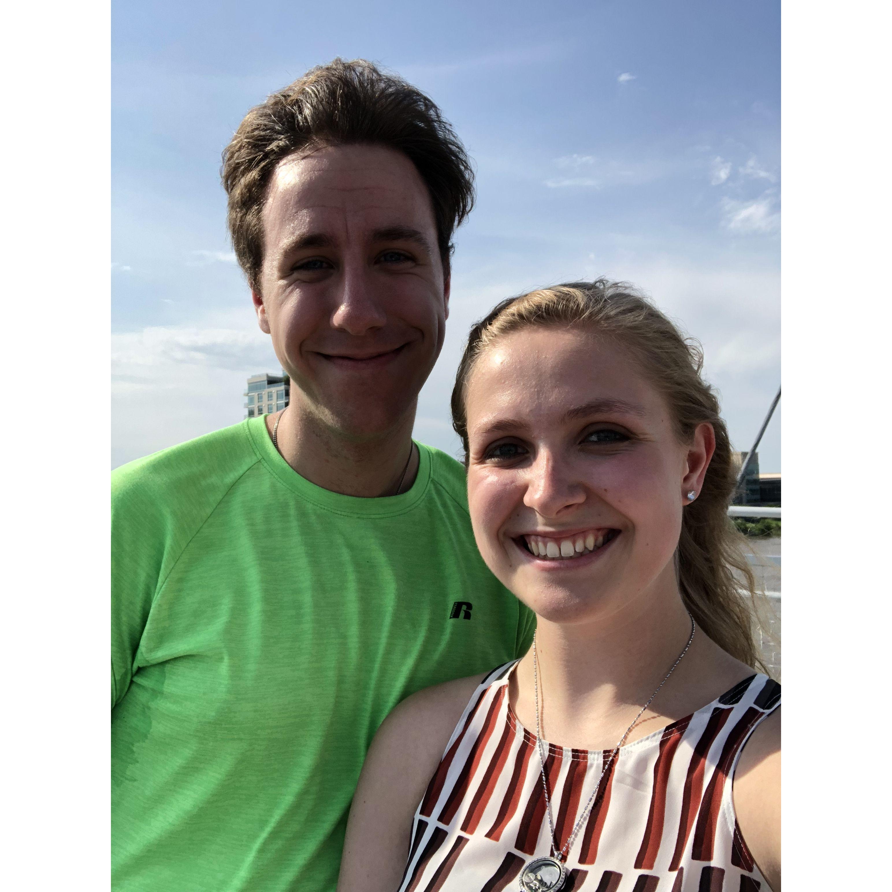 Mark Visited Leslie when she had her internship in Omaha, NE during the summer of 2018.