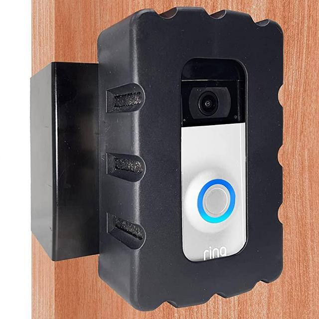 Skywin Video Ring Doorbell Mount - Compatible with Doorbell Camera Wireless - No Drill, Easy to Install Anti-Theft Mount Ring Doorbell Holder for Apartment Door