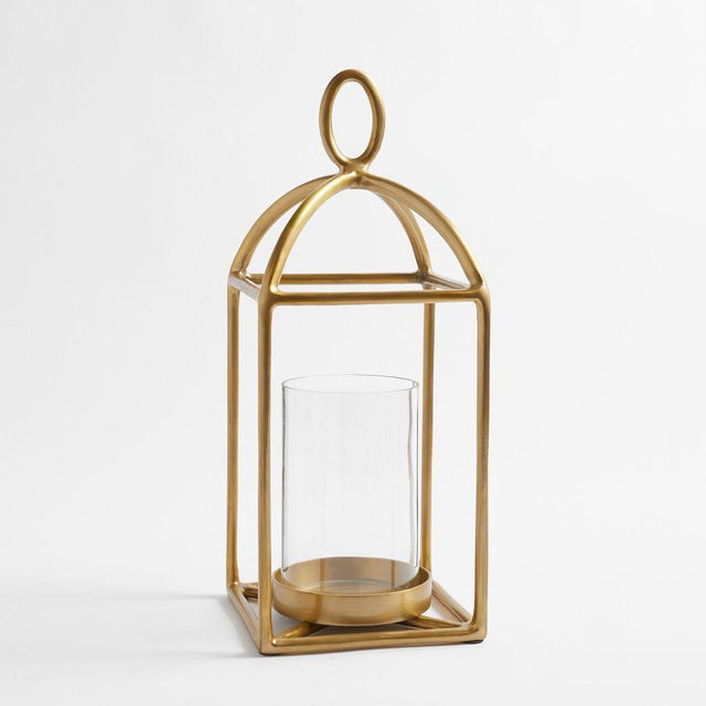 Fallon Outdoor Lantern: Brass: Small 18"