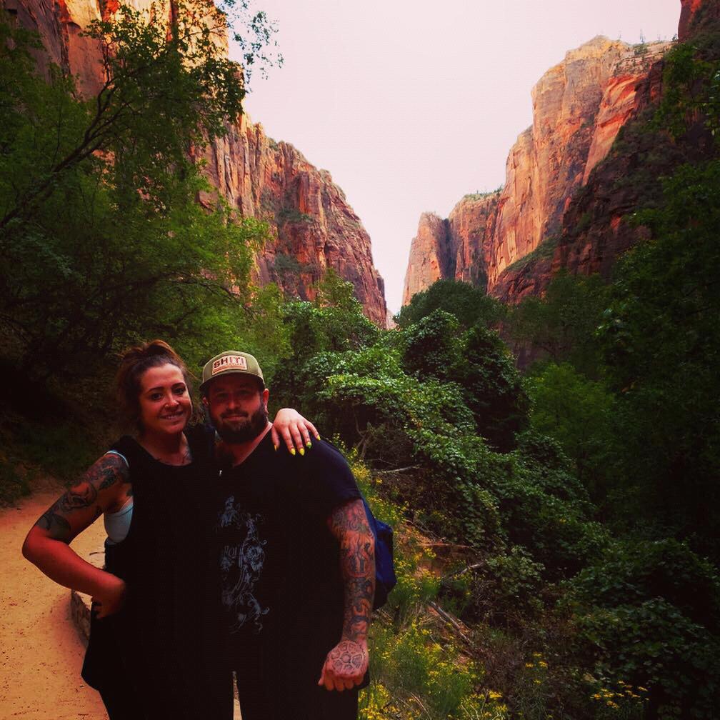 This is Hall and I after hiking the Narrows in Zion
