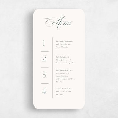 Beige Rounded Wedding Menu - Classic Chapel