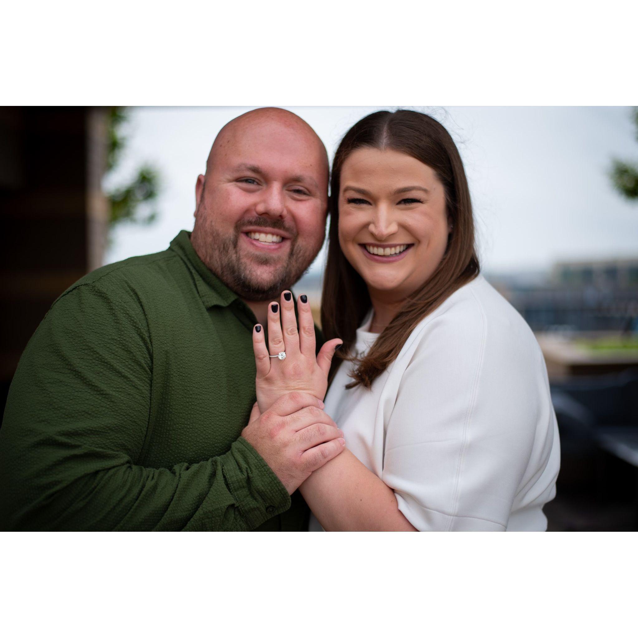 Nate surprised Sara with a photoshoot to document their engagement.