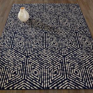 Durant Cubes Navy/Ivory Area Rug