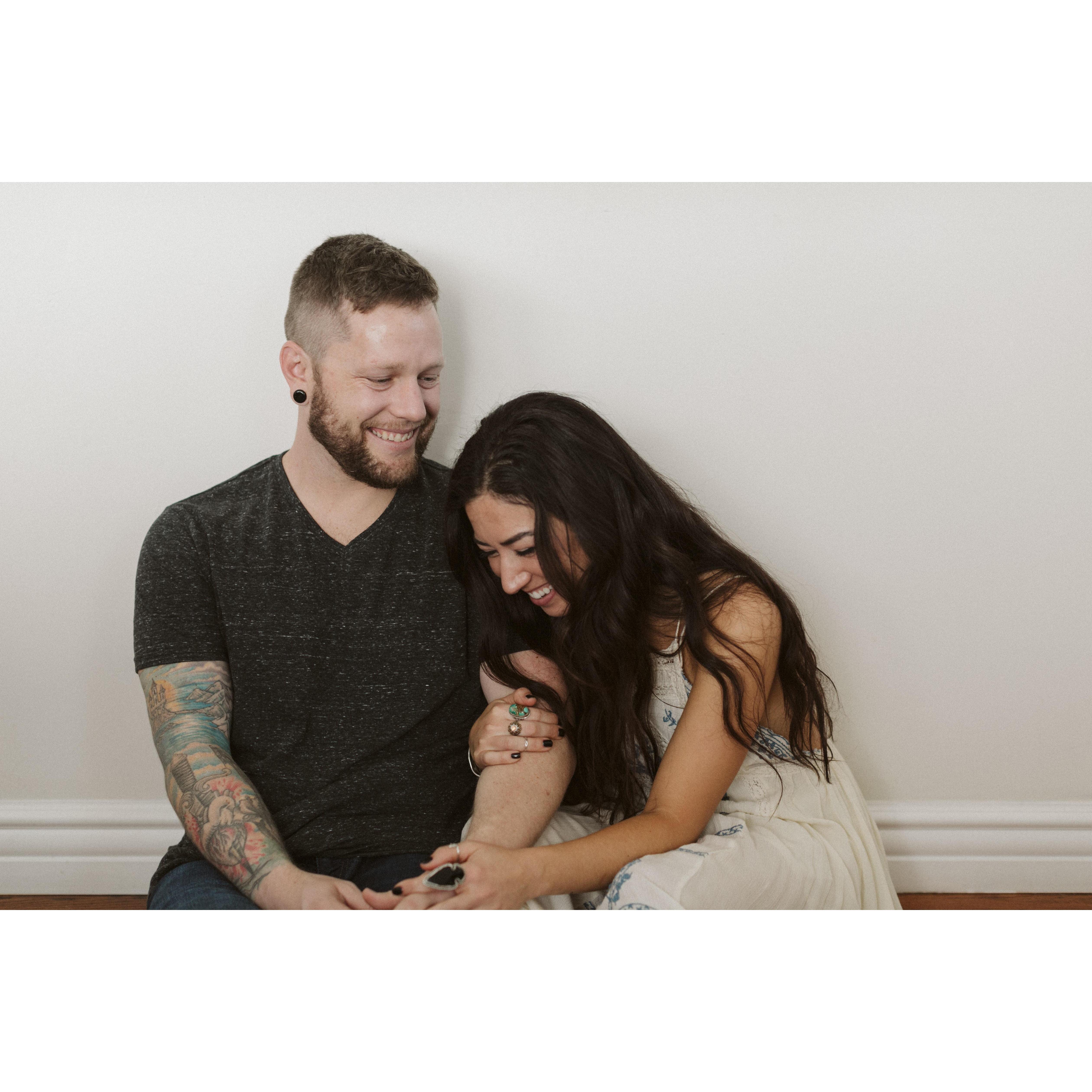 Our engagement shoot in our home in Torrance
Photo by Britt Crowe (brittcrowe.com)