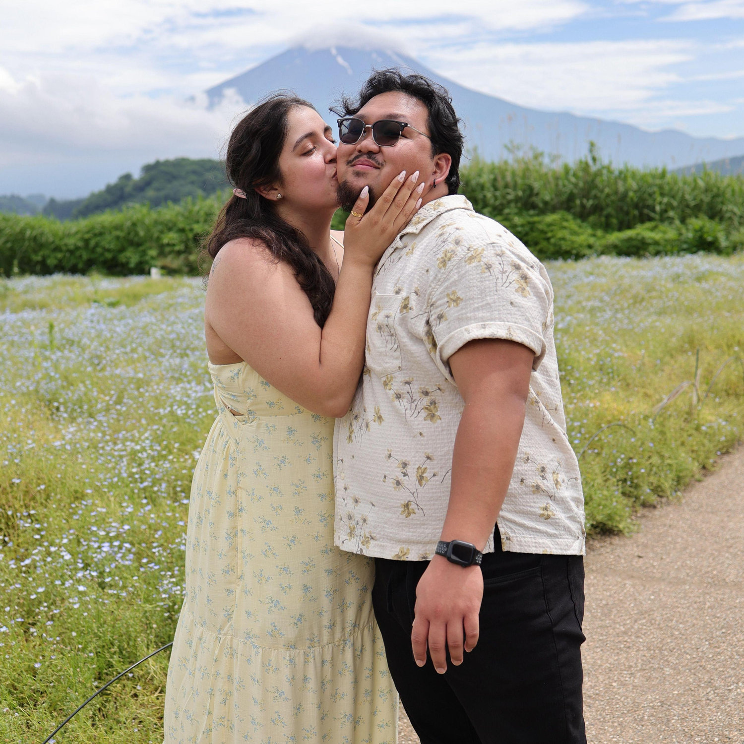 Our engagement!!! Lake Kawaguchiko, Japan, 2025