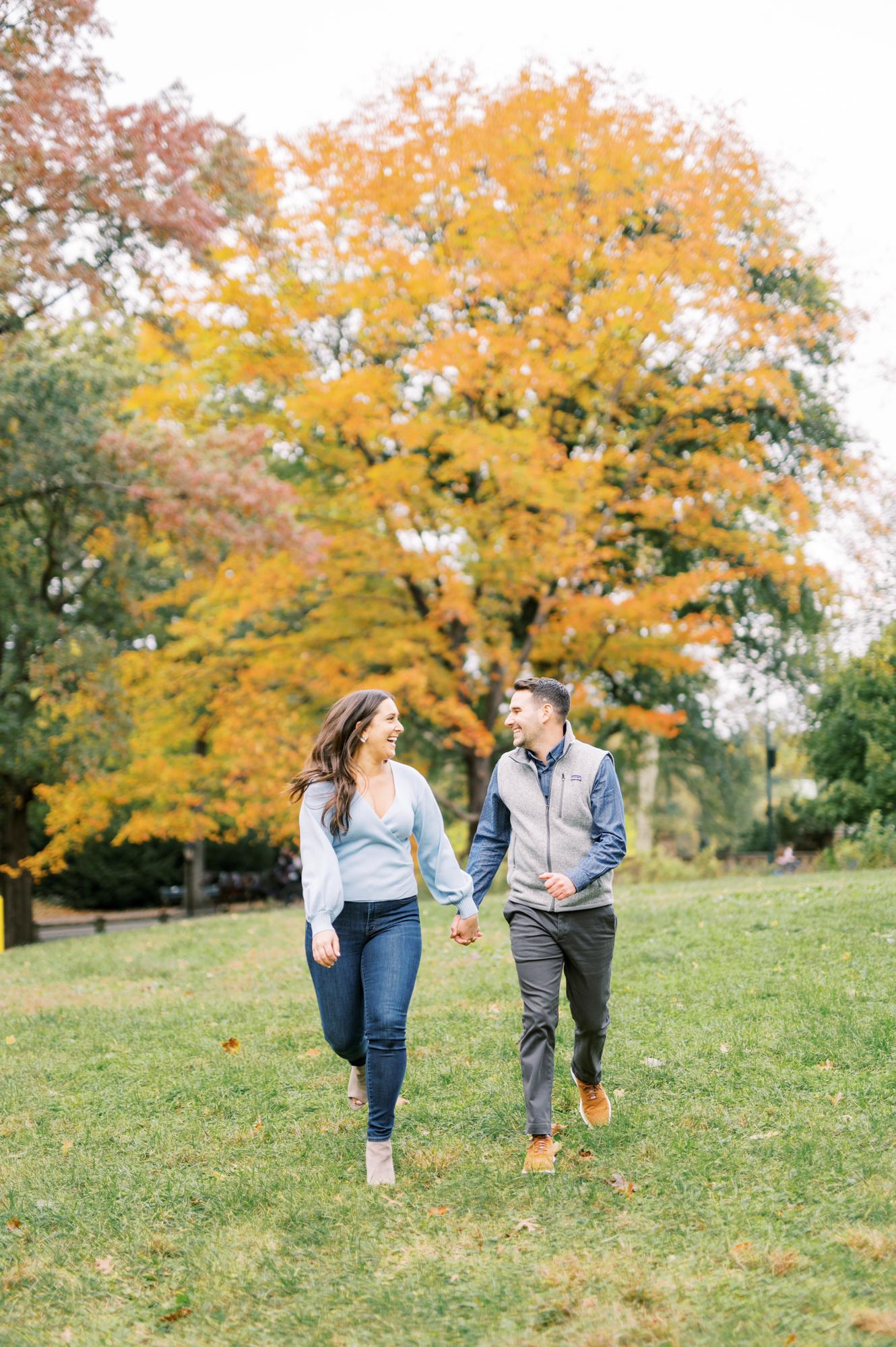 Engagement photos in Central Park 2021