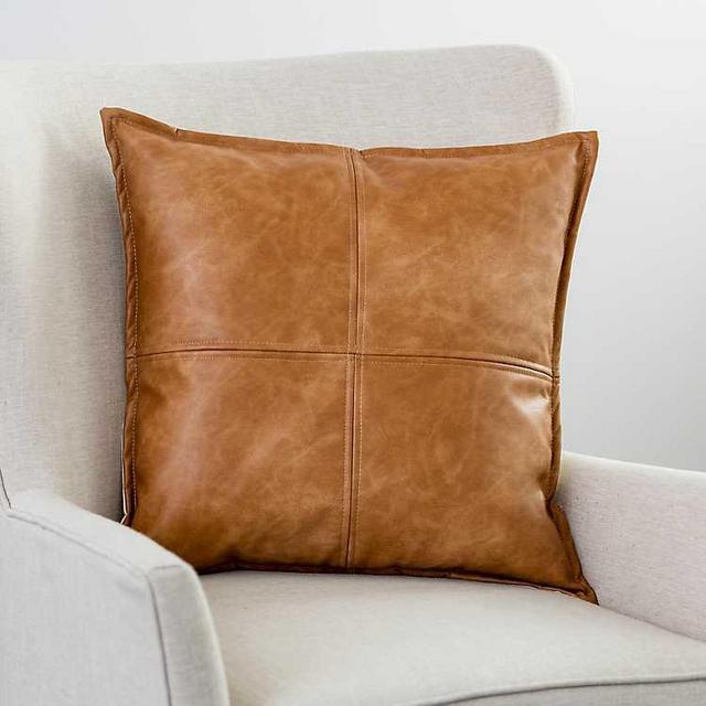 Leather Throw Pillow